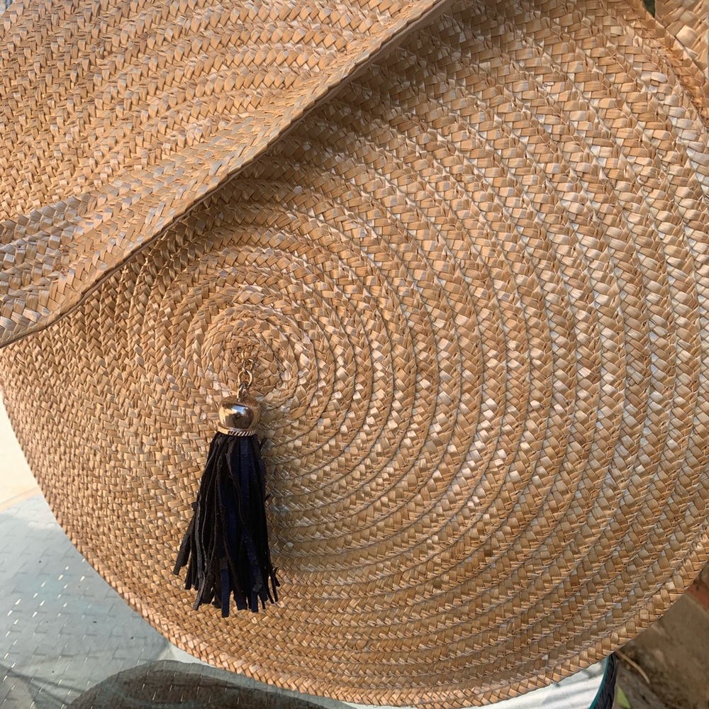 Straw Woven Bag with Tassel